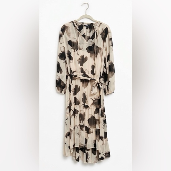 Simply Vera Vera Wang Dresses & Skirts - Simply Vera Vera Wang Flowy Floral 3/4 Sleeve Dress Black and Cream Size XXL NWT